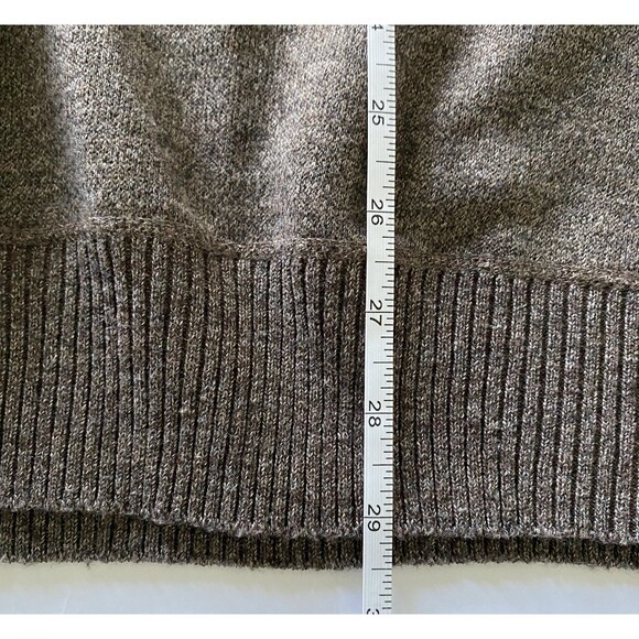 True Rock Brown Quarter Zip Sweater Long Sleeve Cotton Blend Knit Menswear Sz XL - Picture 10 of 10